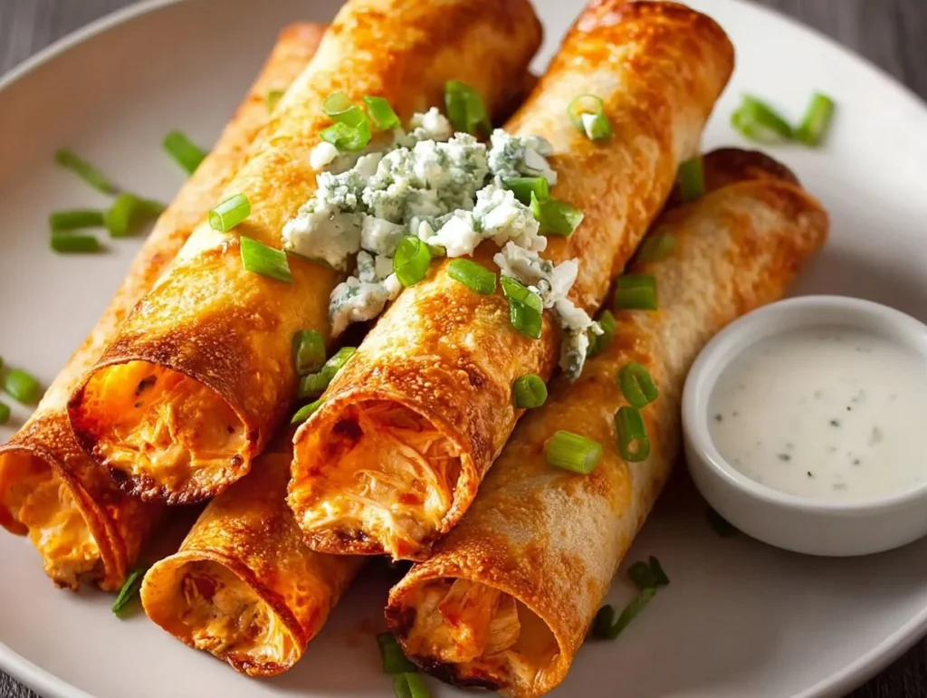 Buffalo Chicken Taquitos 2 Buffalo Chicken Taquitos with 5 bold and fiery flavors