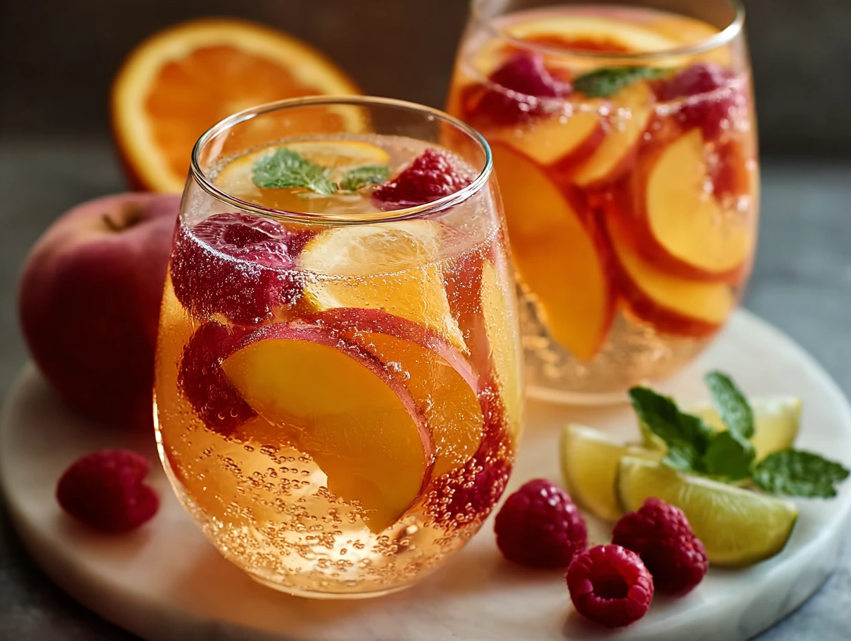 Chilled Peach Moscato Sangria