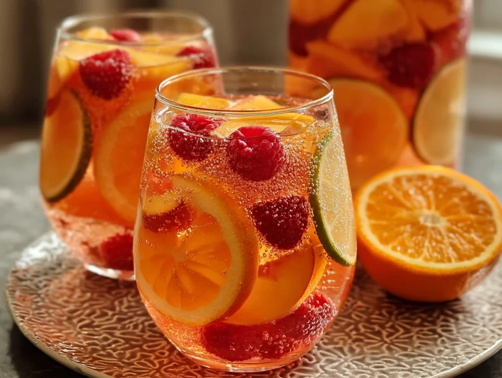 Chilled Peach Moscato Sangria