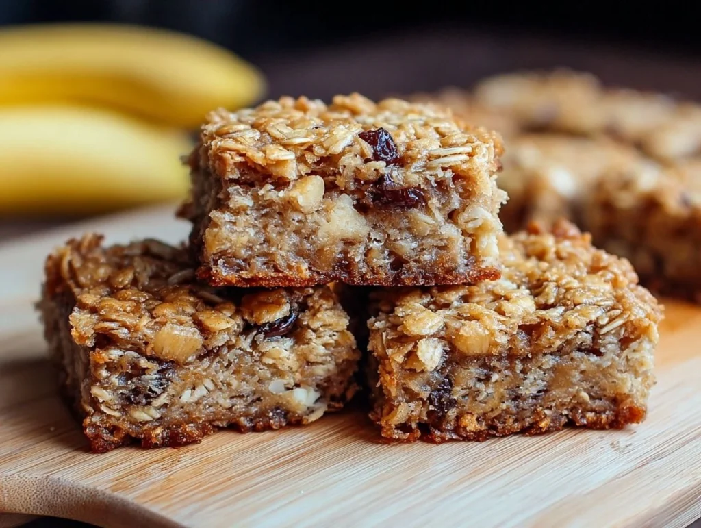 Healthy Banana Oatmeal Bars 2 Healthy Banana Oatmeal Bars homemade recipe