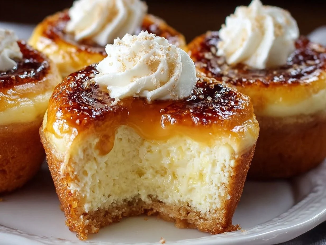 Vanilla Bean Crème Brûlée Cheesecake 1 Sliced Vanilla Bean Crème Brûlée Cheesecake with a cracked burnt sugar top and vanilla bean flecks.