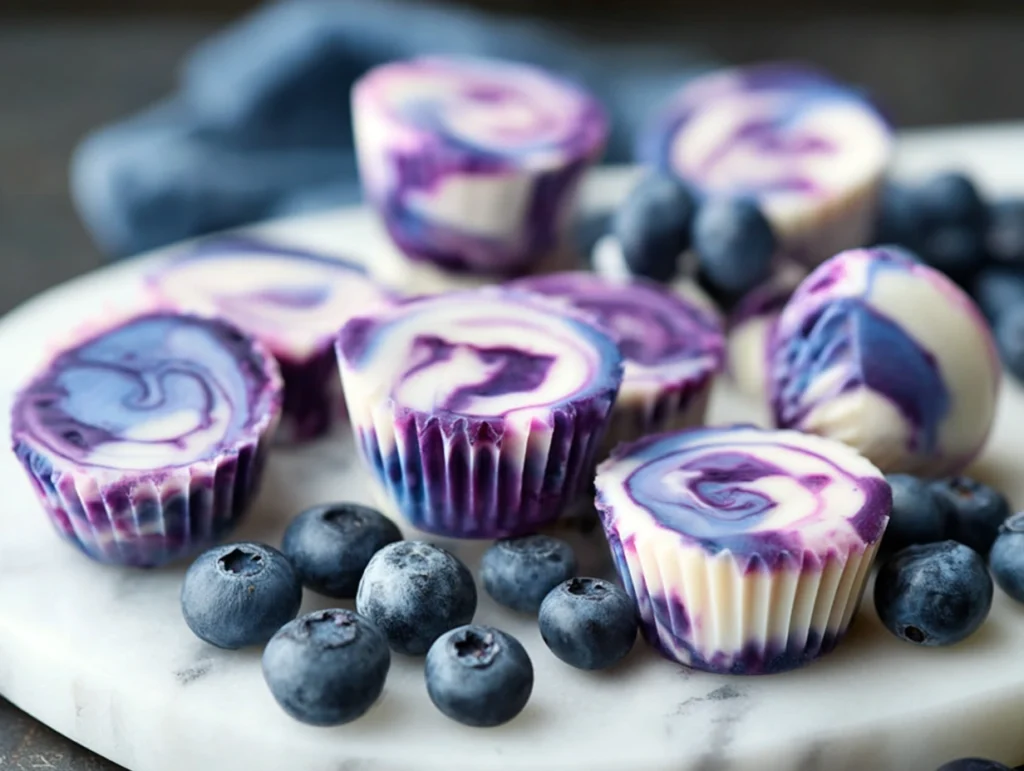 Blueberry Swirl Yogurt Bites 2 Blueberry Swirl Yogurt Bites