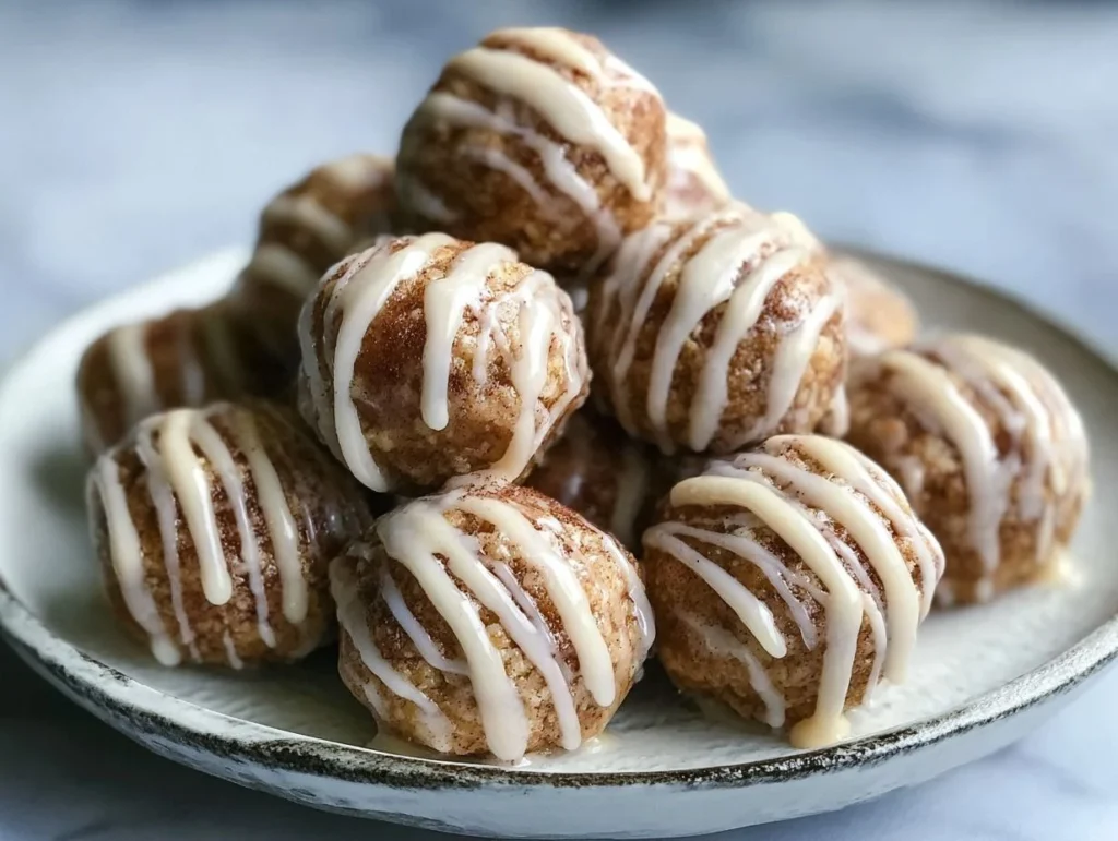 Cinnamon Roll Protein Balls Healthy No-Bake Snack