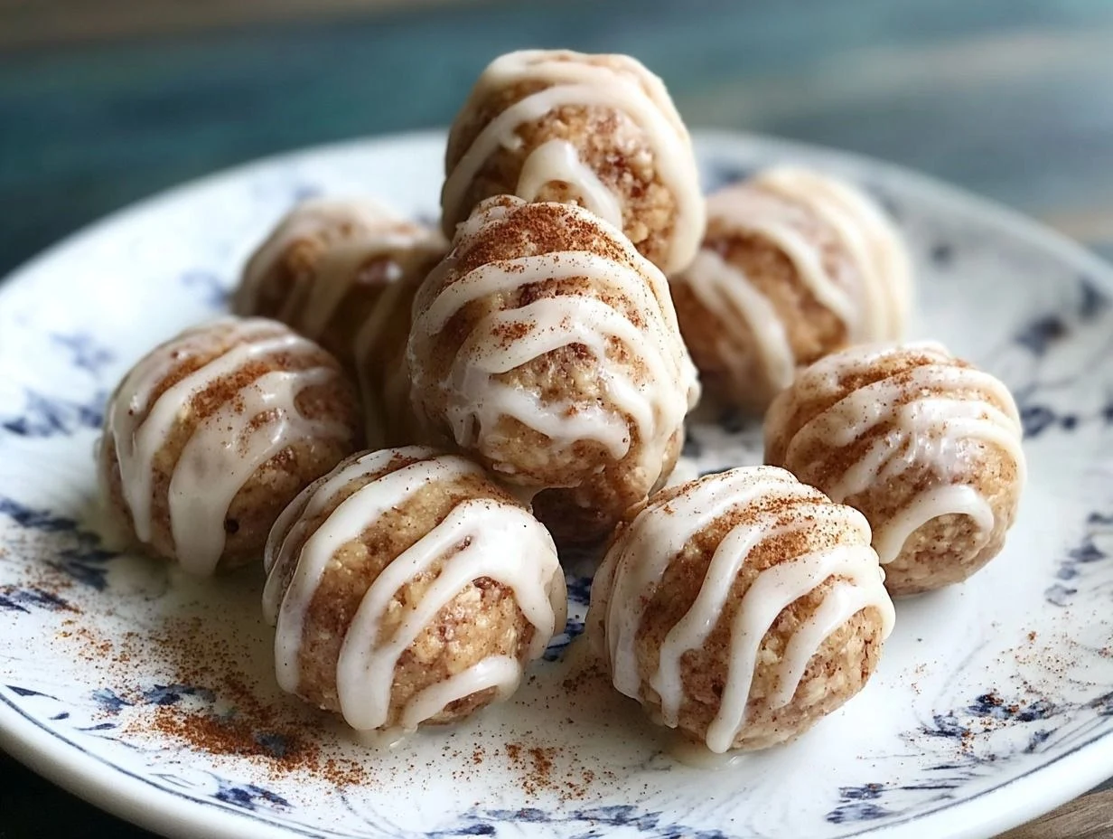 Cinnamon Roll Protein Balls Healthy No-Bake Snack
