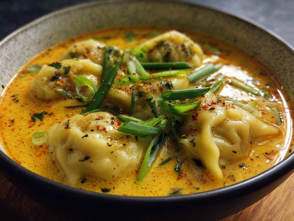 Coconut Curry Soup with Dumplings creamy homemade recipe