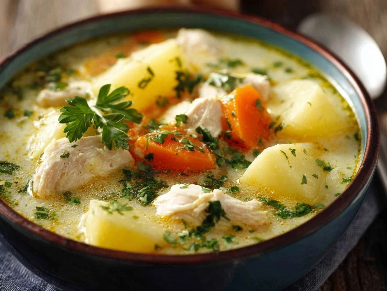 Comforting Chicken Soup with Potatoes homemade recipe