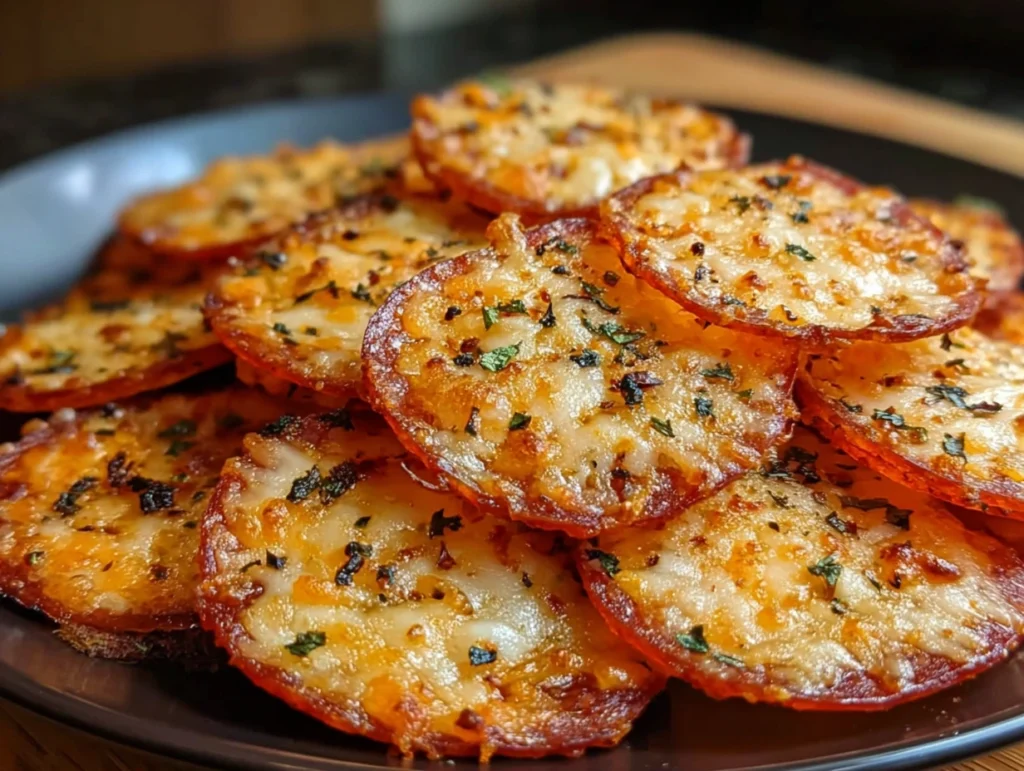 Crispy Pepperoni Cheese Chips
