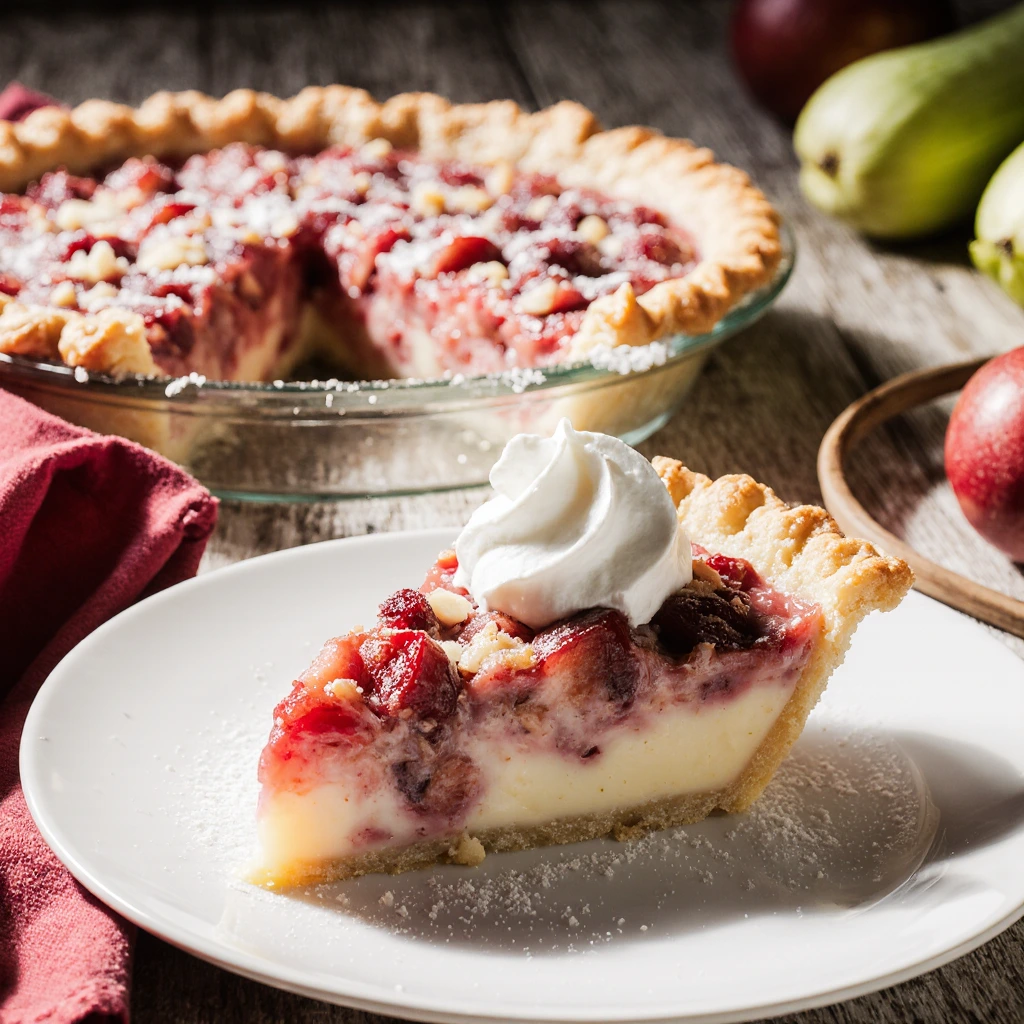 Best Rhubarb Custard Pie 1 Rhubarb Custard Pie2