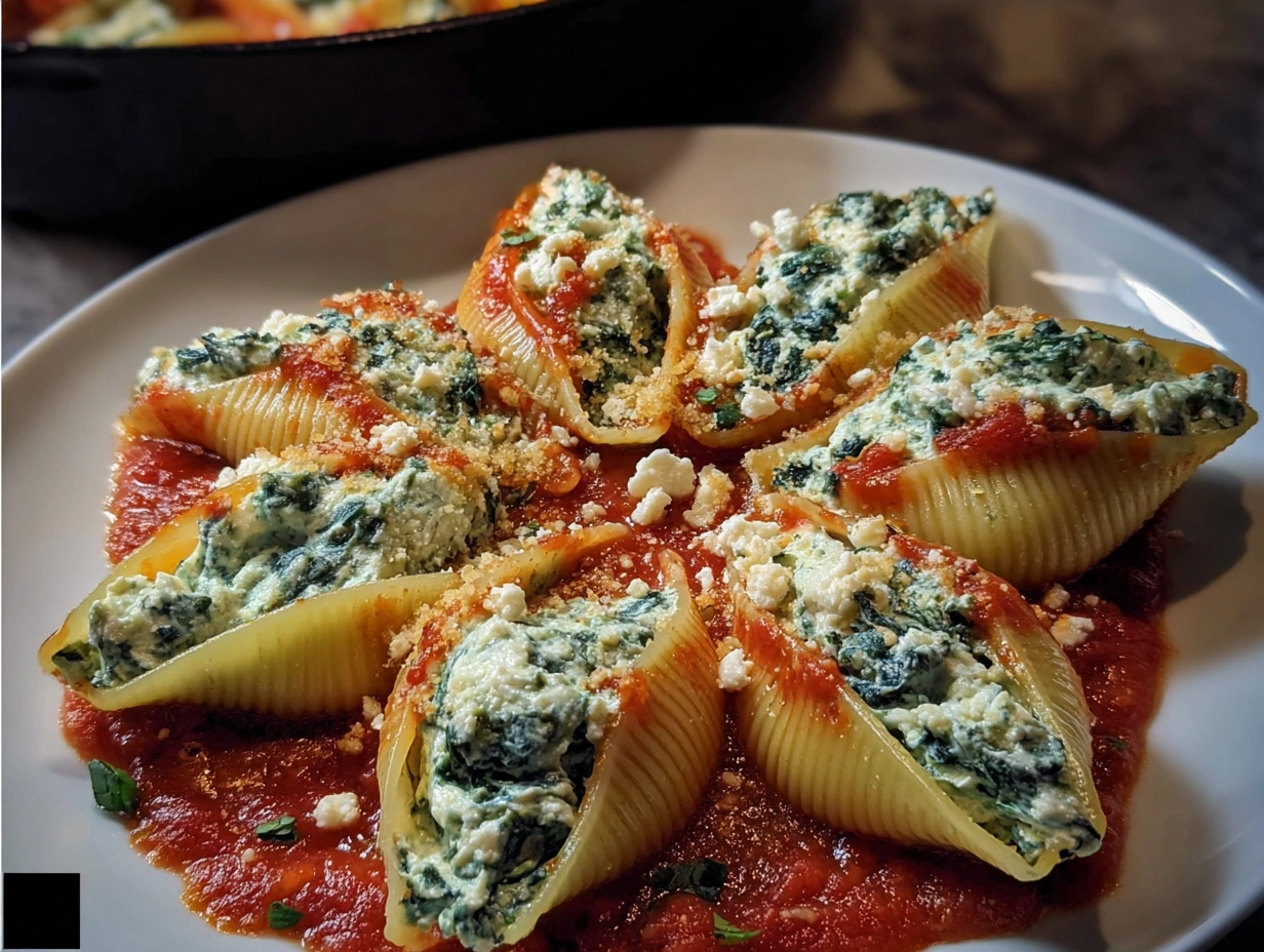 Spinach and Ricotta Stuffed Shells