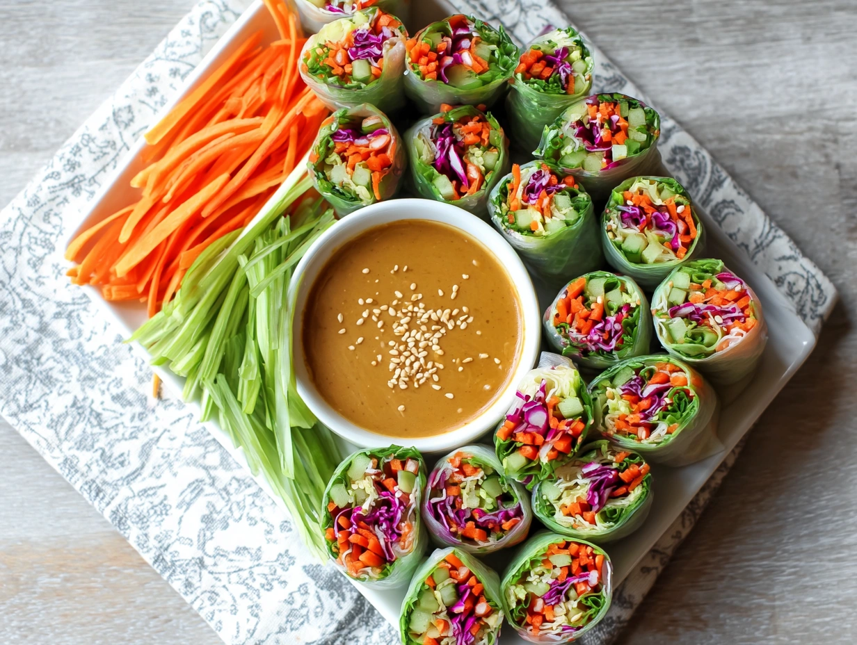 Vegetable Spring Rolls with Peanut 1