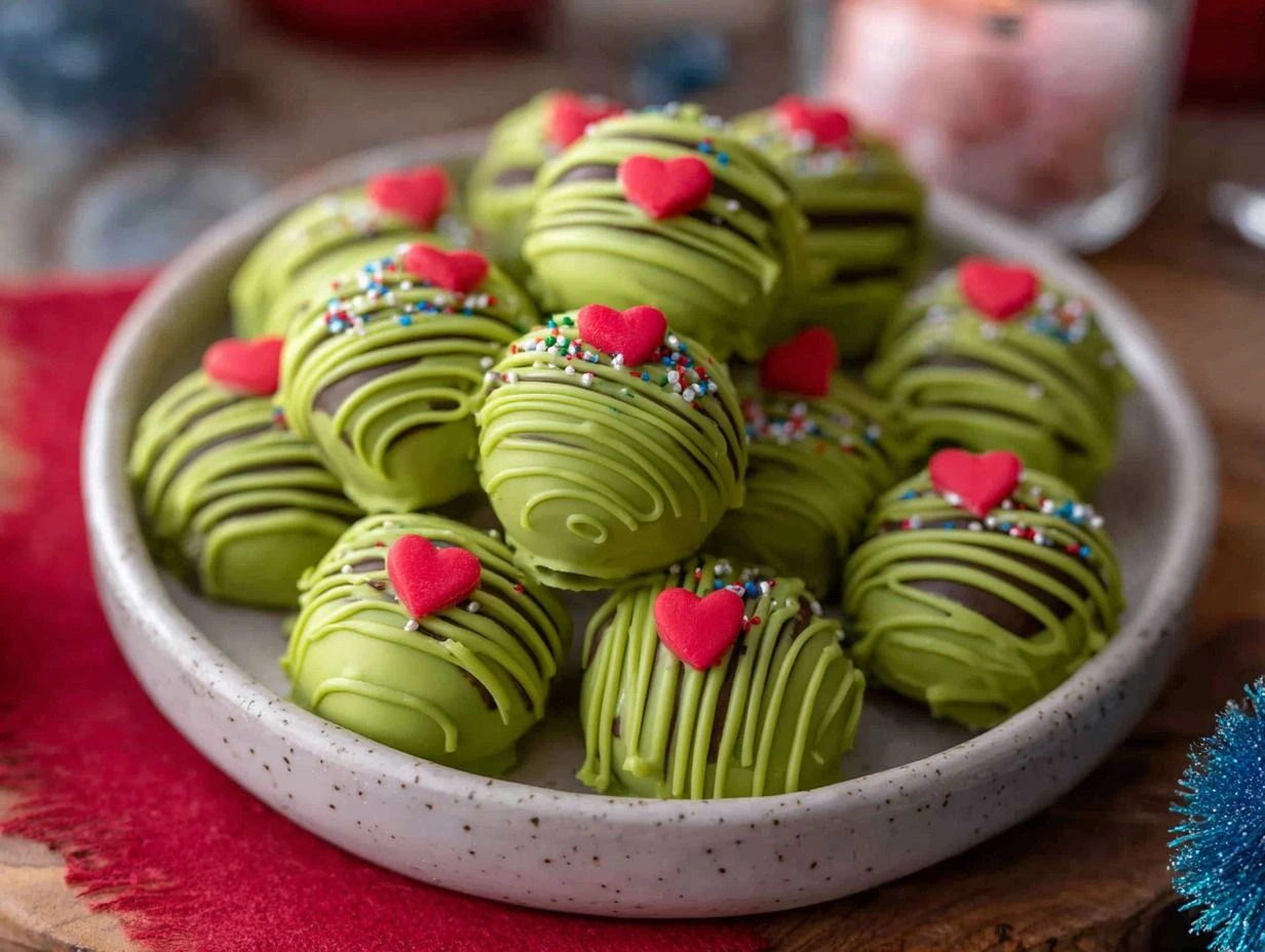 Grinch Oreo Truffles Recipe Easy Christmas Dessert