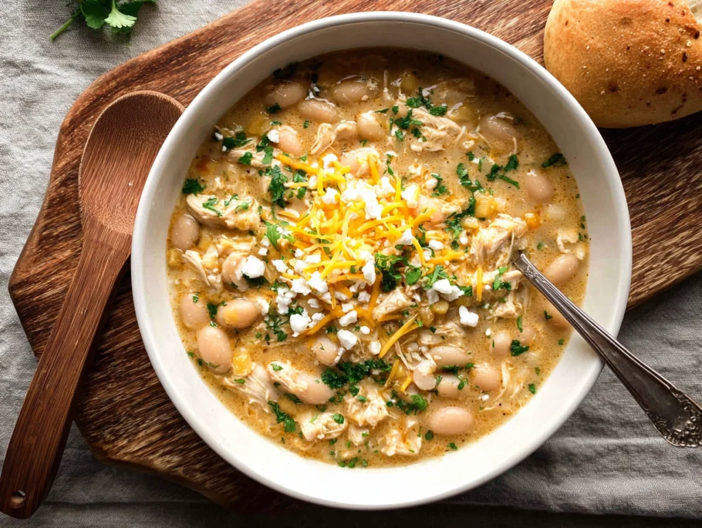 white chicken chili – creamy