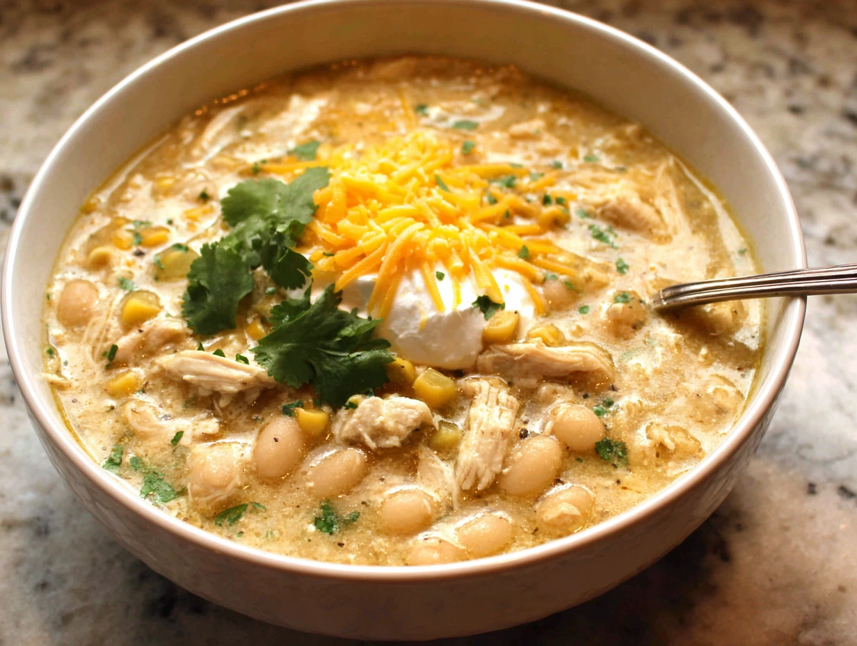 white chicken chili – creamy
