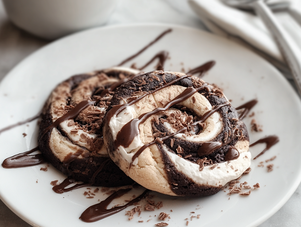 Chocolate Marshmallow Swirl Cookies 2