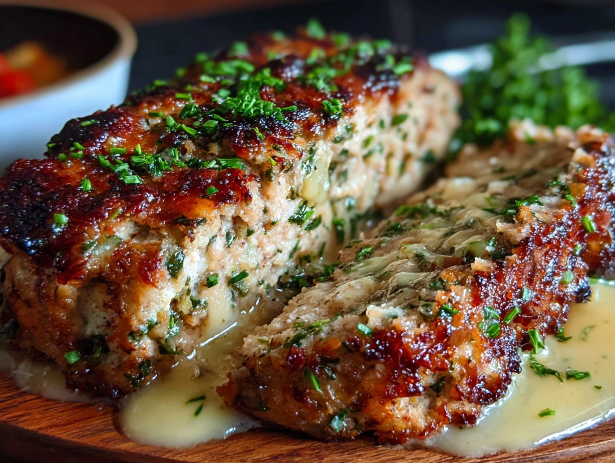 Garlic Parmesan Chicken Meatloaf