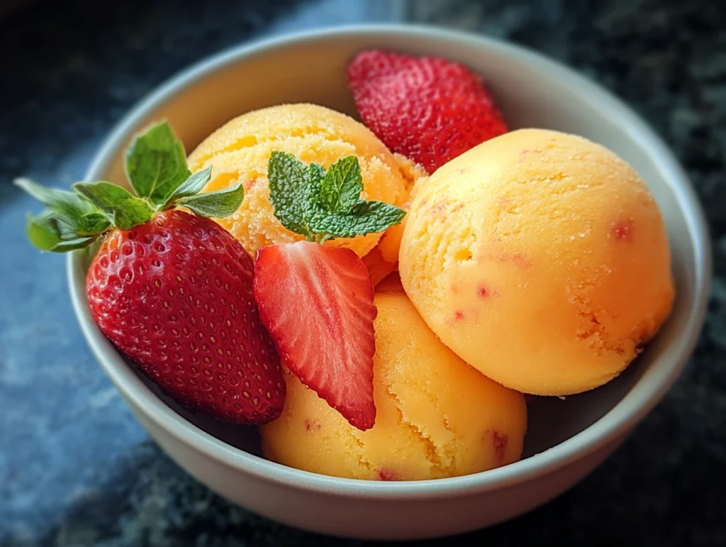 MANGO STRAWBERRY SORBET