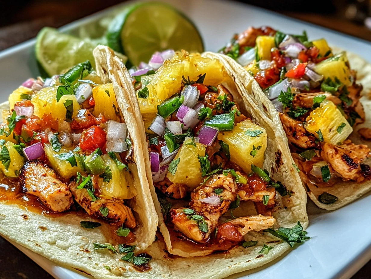 PINEAPPLE CHICKEN TACOS