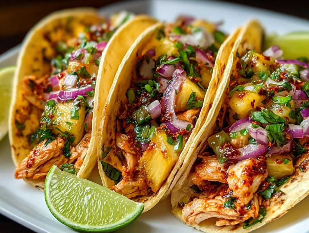 PINEAPPLE CHICKEN TACOS