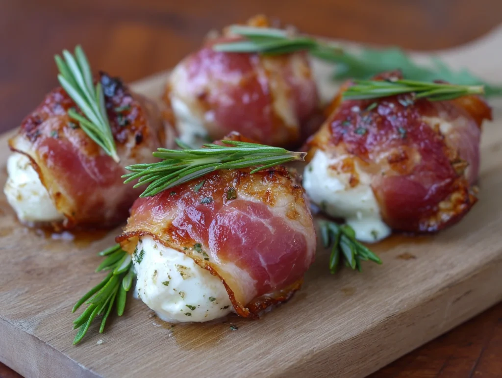 Prosciutto Wrapped Mozzarella Bites