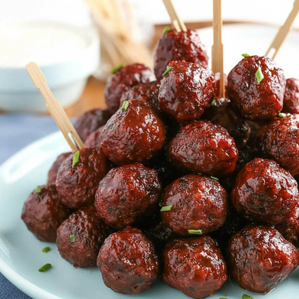 Grape Jelly Meatballs with Sweet Grape Jelly Sauce