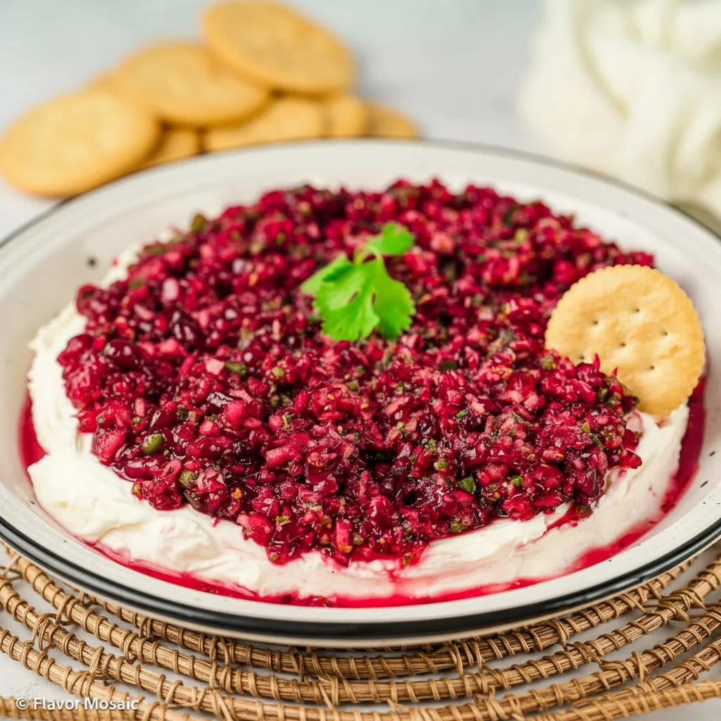 Cranberry Jalapeño Cream Cheese Dip with Cream Cheese