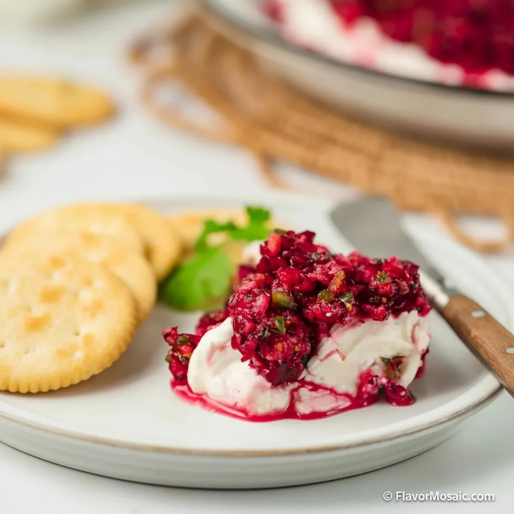 Cranberry Jalapeño Cream Cheese Dip with Cream Cheese