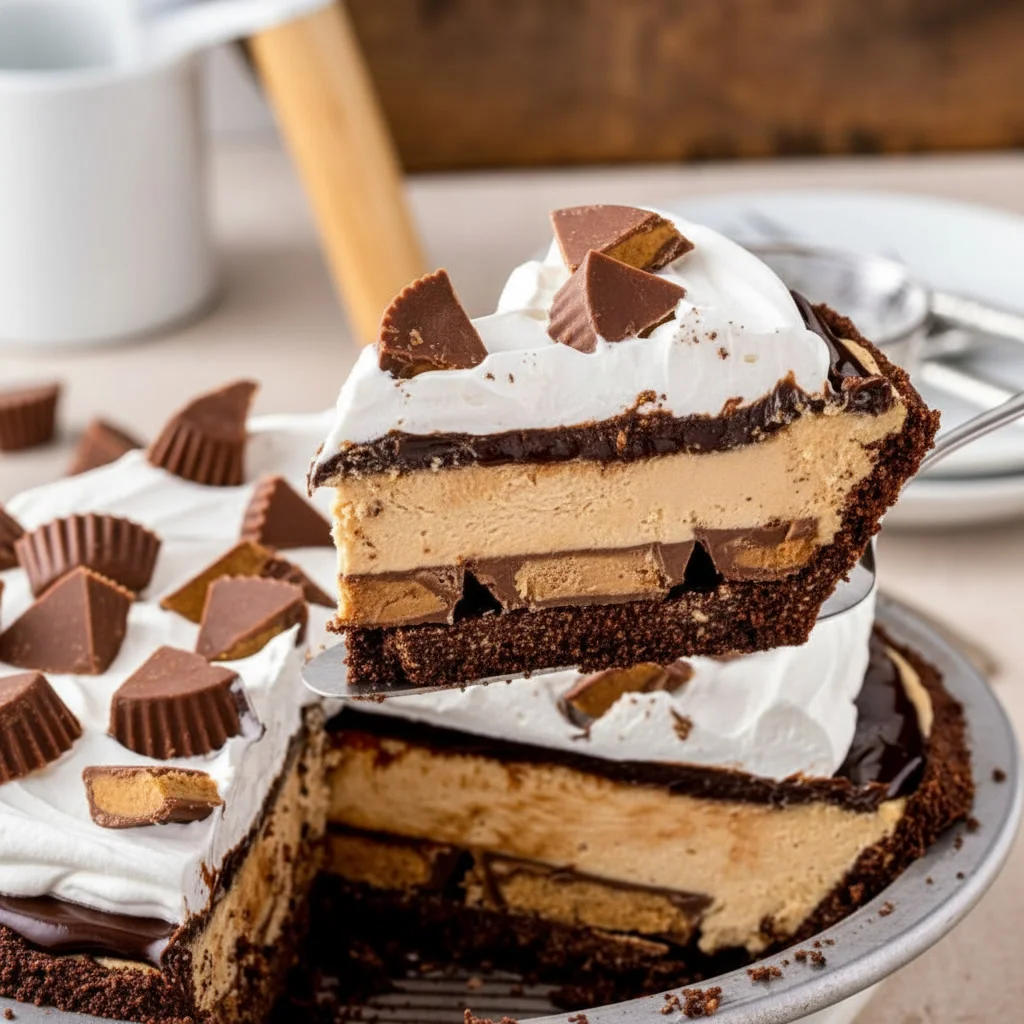 Reese’s Peanut Butter Pie with Chocolate and Peanut Butter